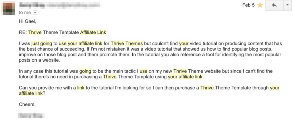Thrive Theme Template Affiliate Link