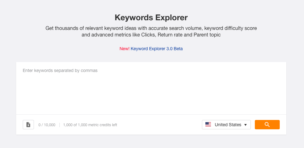 Ahrefs keywords explorer 3.0
