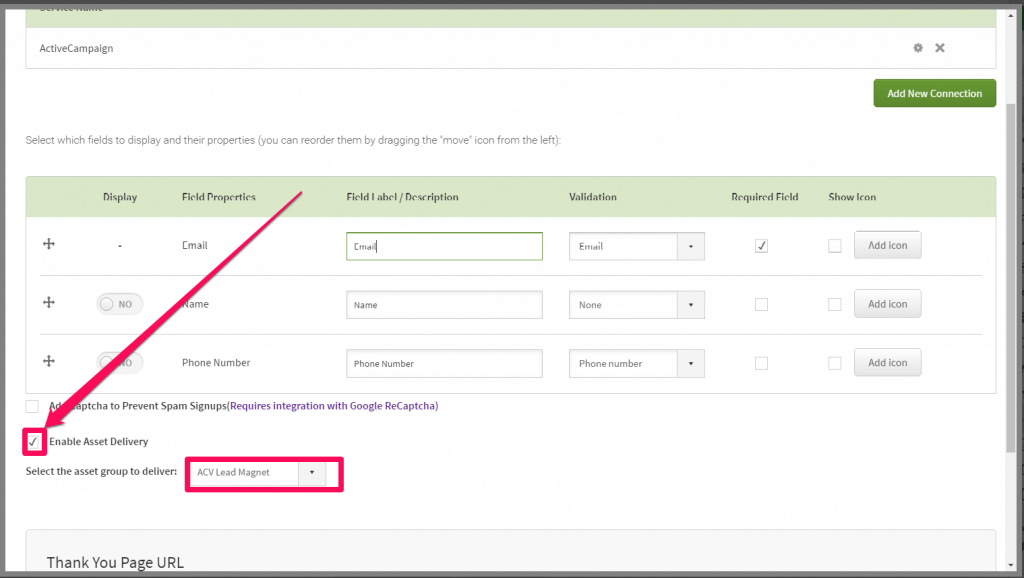 Enable Asset Delivery Option