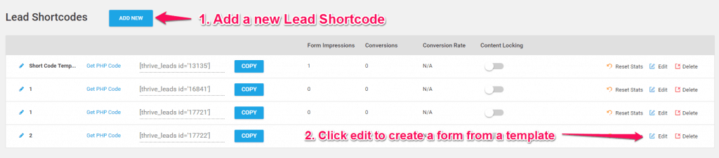 How To Add New Lead Shortcode