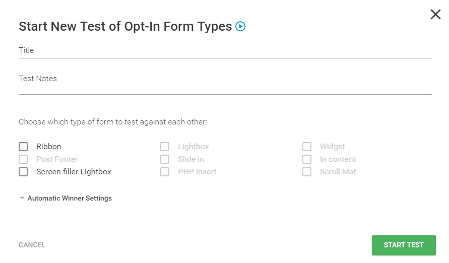 optin forms types ab testing