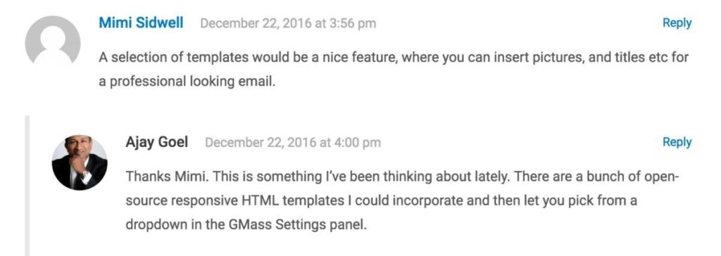 GMass doesn’t provide any outreach templates