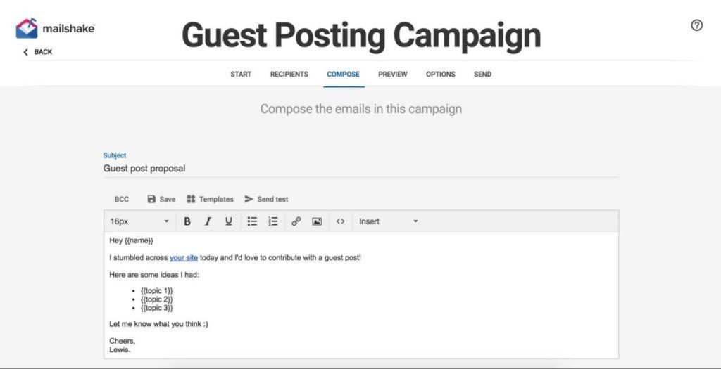 Mailshake Compose Email Template