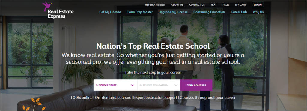 Real Estate Express Homepage Screenshot