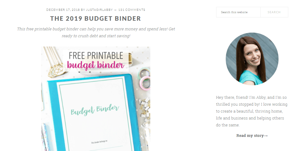 Just A Girl And Her Blog,2019 Budget Binder