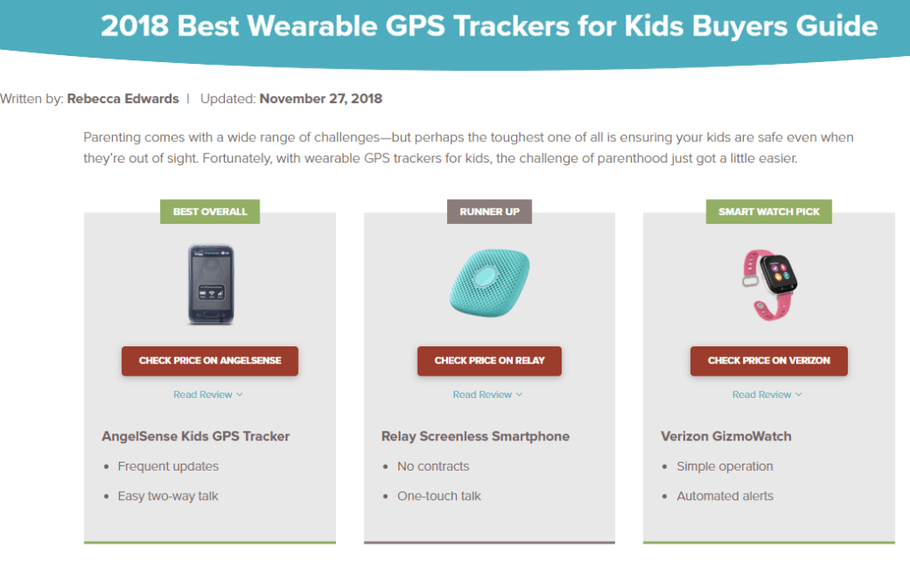 Safewise best wearable GPS trackers