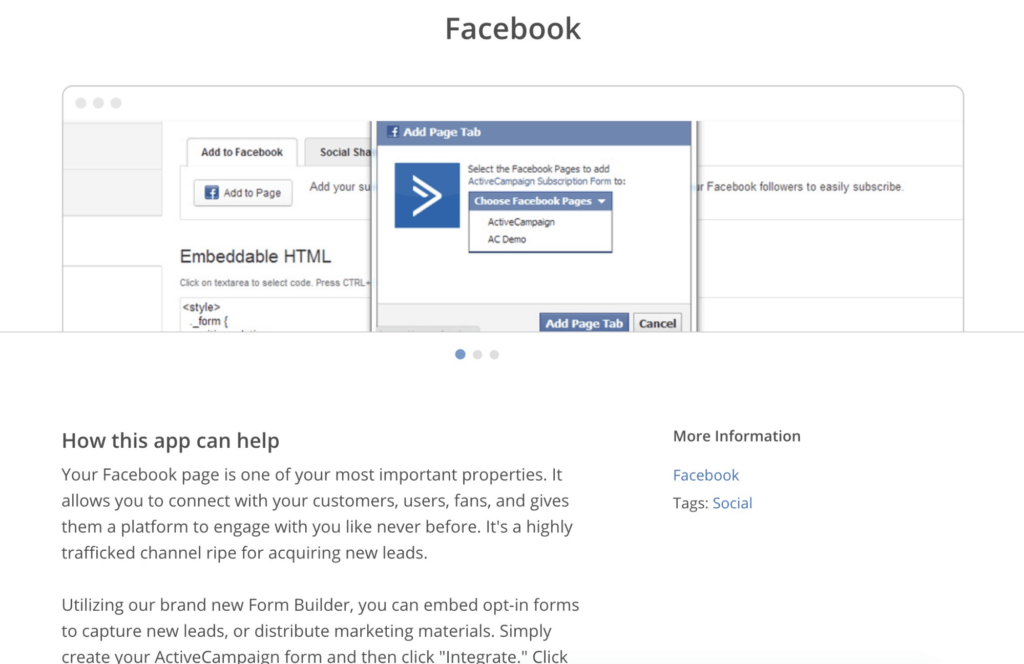 ActiveCampaign Facebook Integration