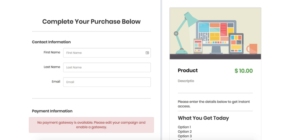 PayKickStart Checkout Template Example