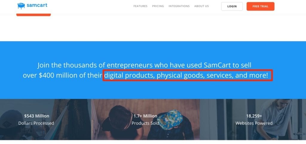 SamCart Digital Products and Services Selling