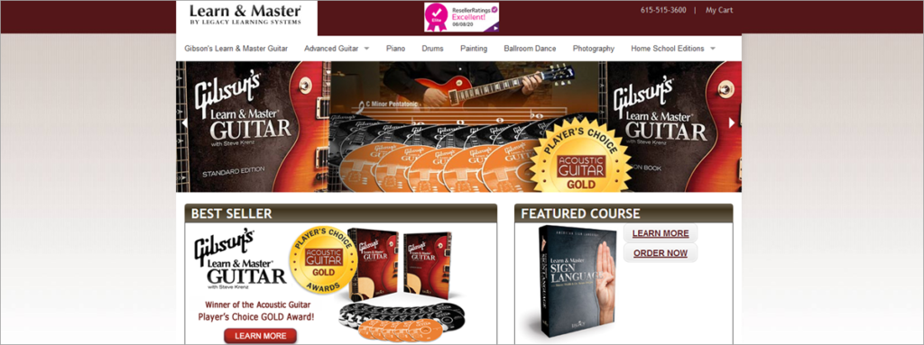 Learn & Master Homepage Screenshot