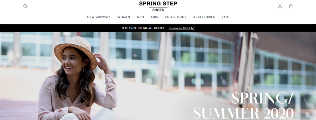 Spring Step Homepage Screenshot
