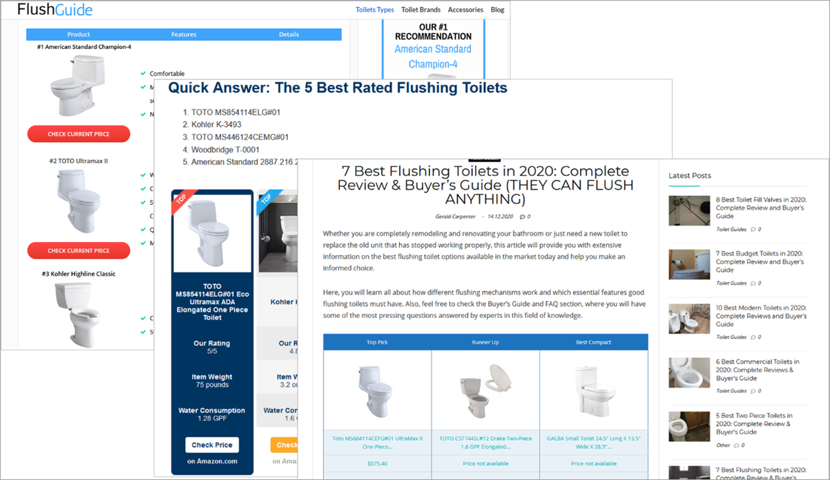 Best Flushing Toilet Serp Result Articles