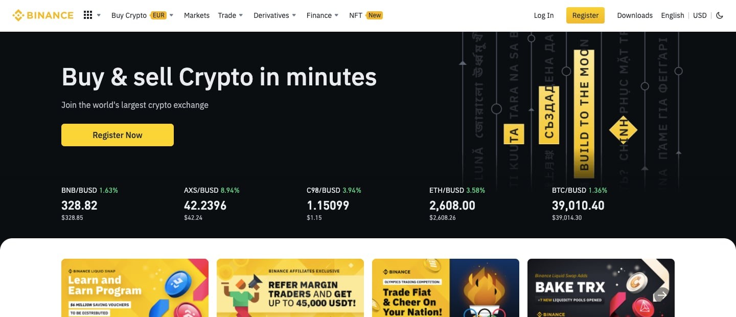 Binance Homepage