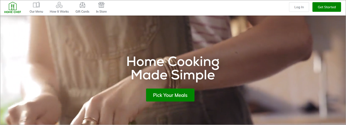 Home Chef Homepage 