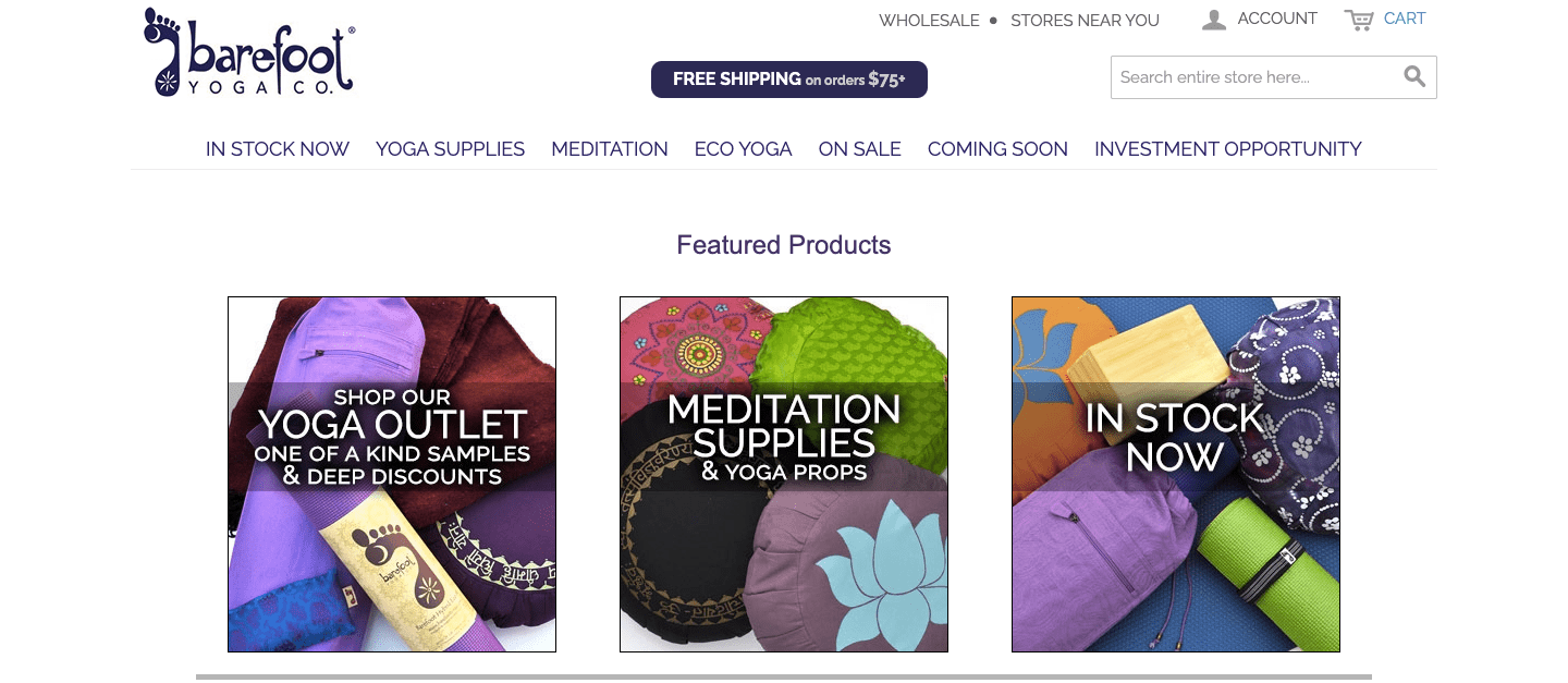 barefoot yoga homepage