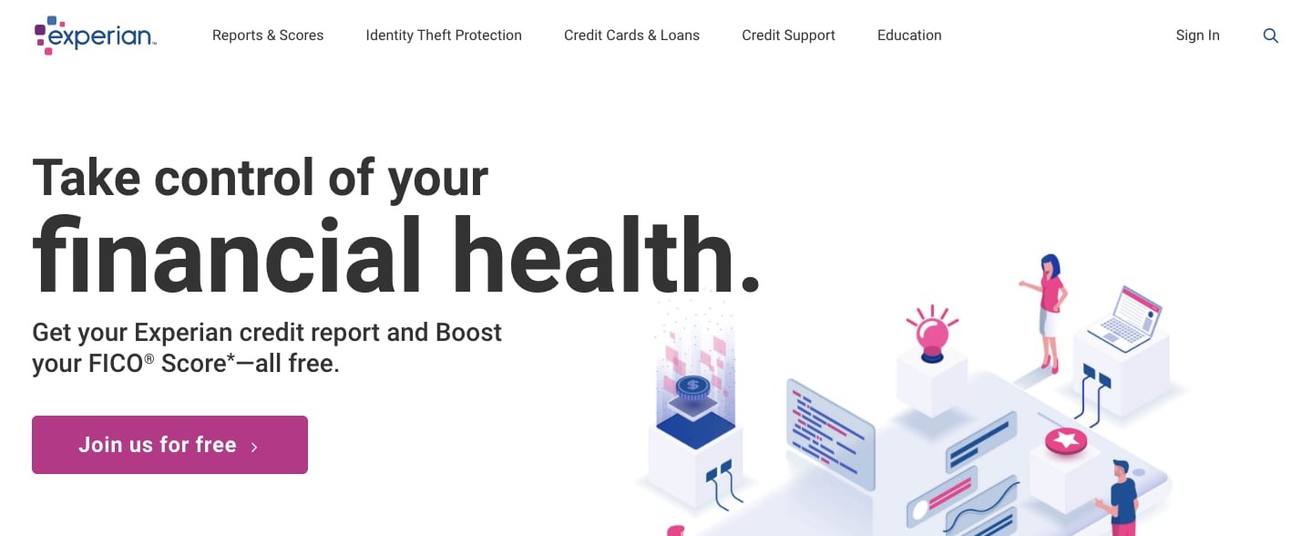 Experian Homepage