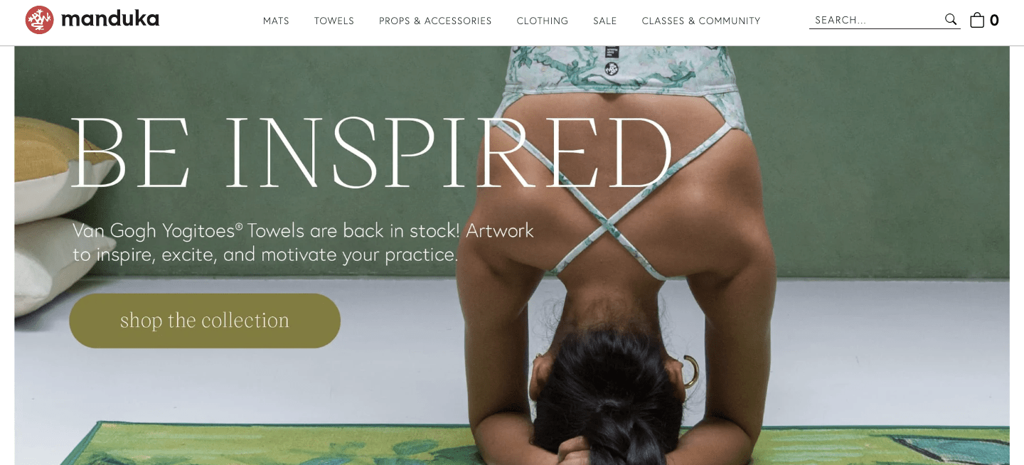 manduka homepage