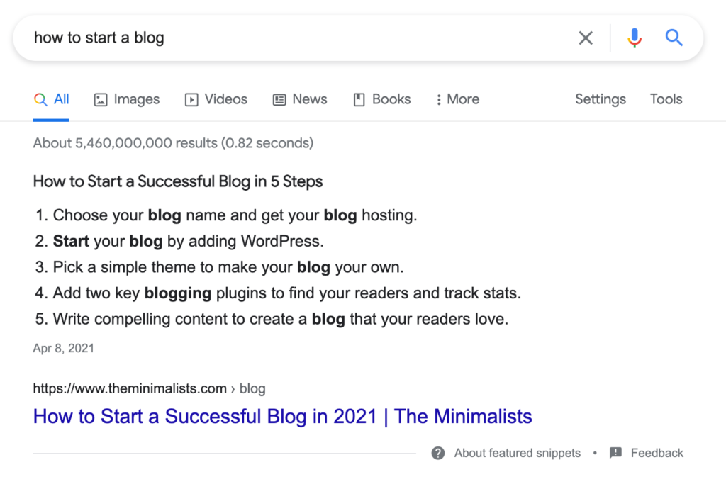 How To Start A Blog Google Search