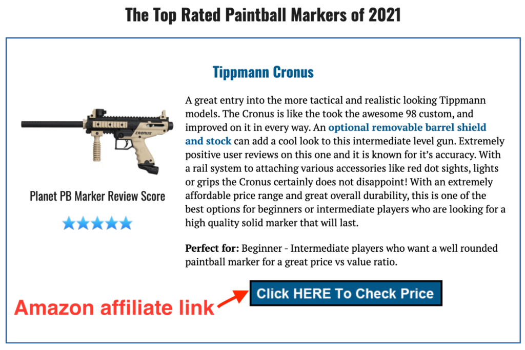 Paintball Blog Post Affiliate Link