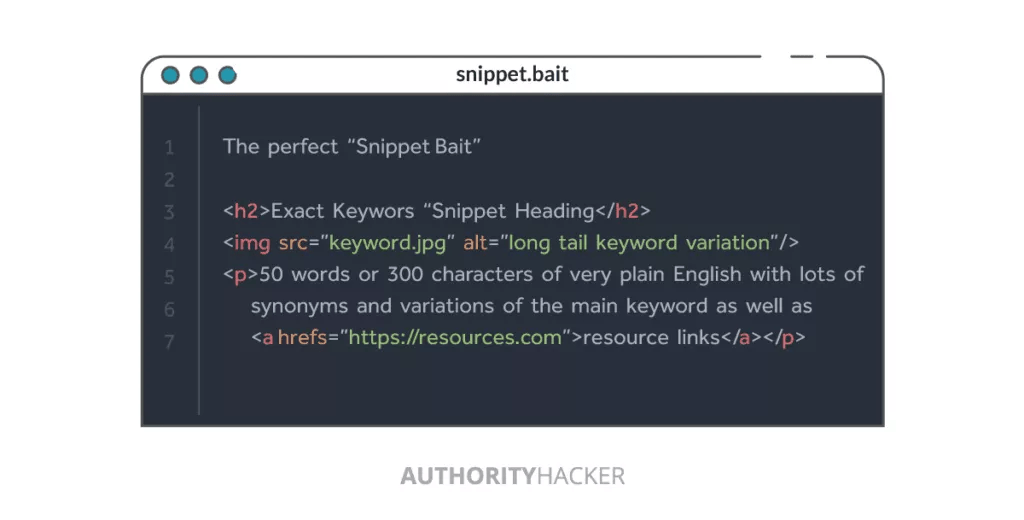 Snippet Bait Code