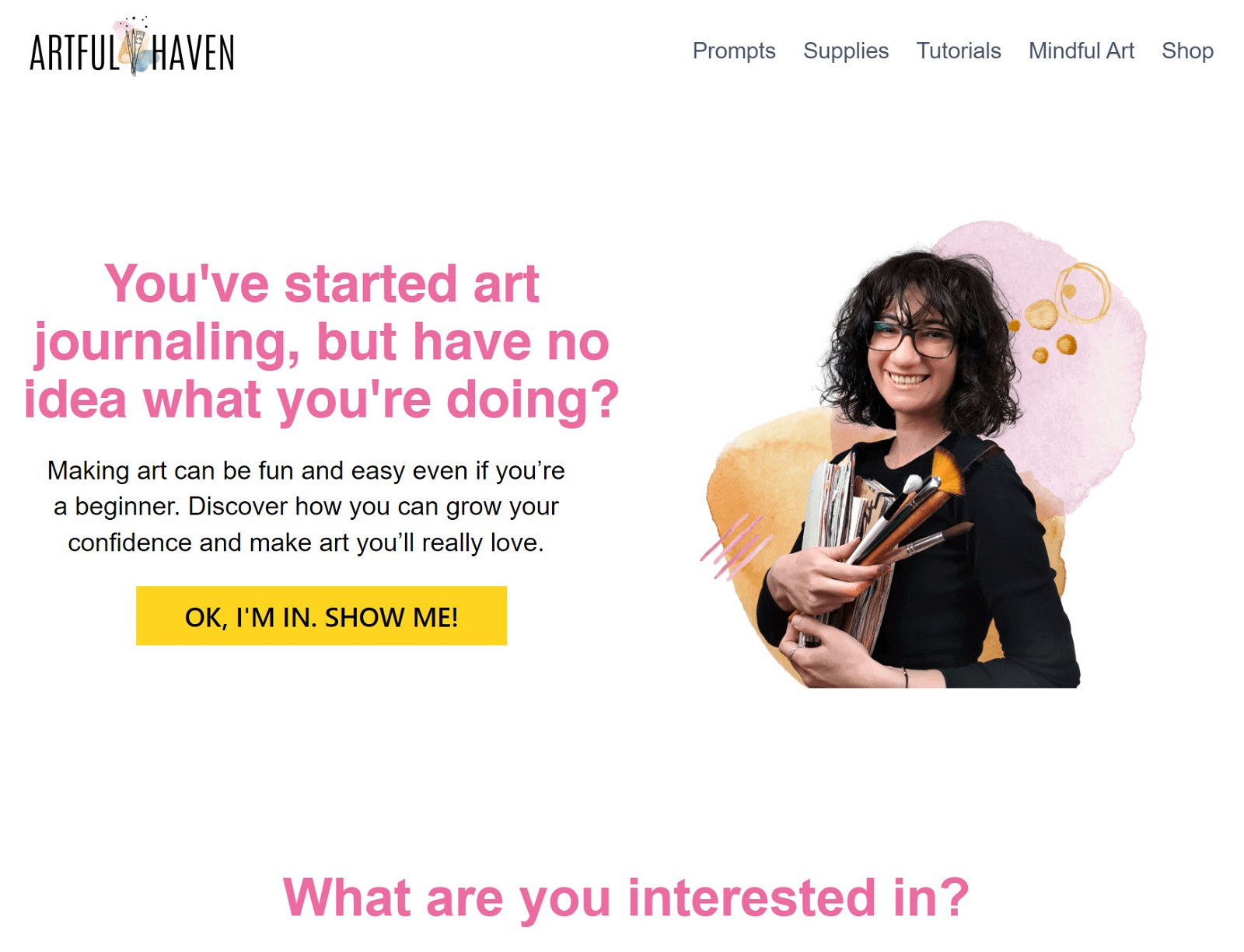 Artful Haven homepage