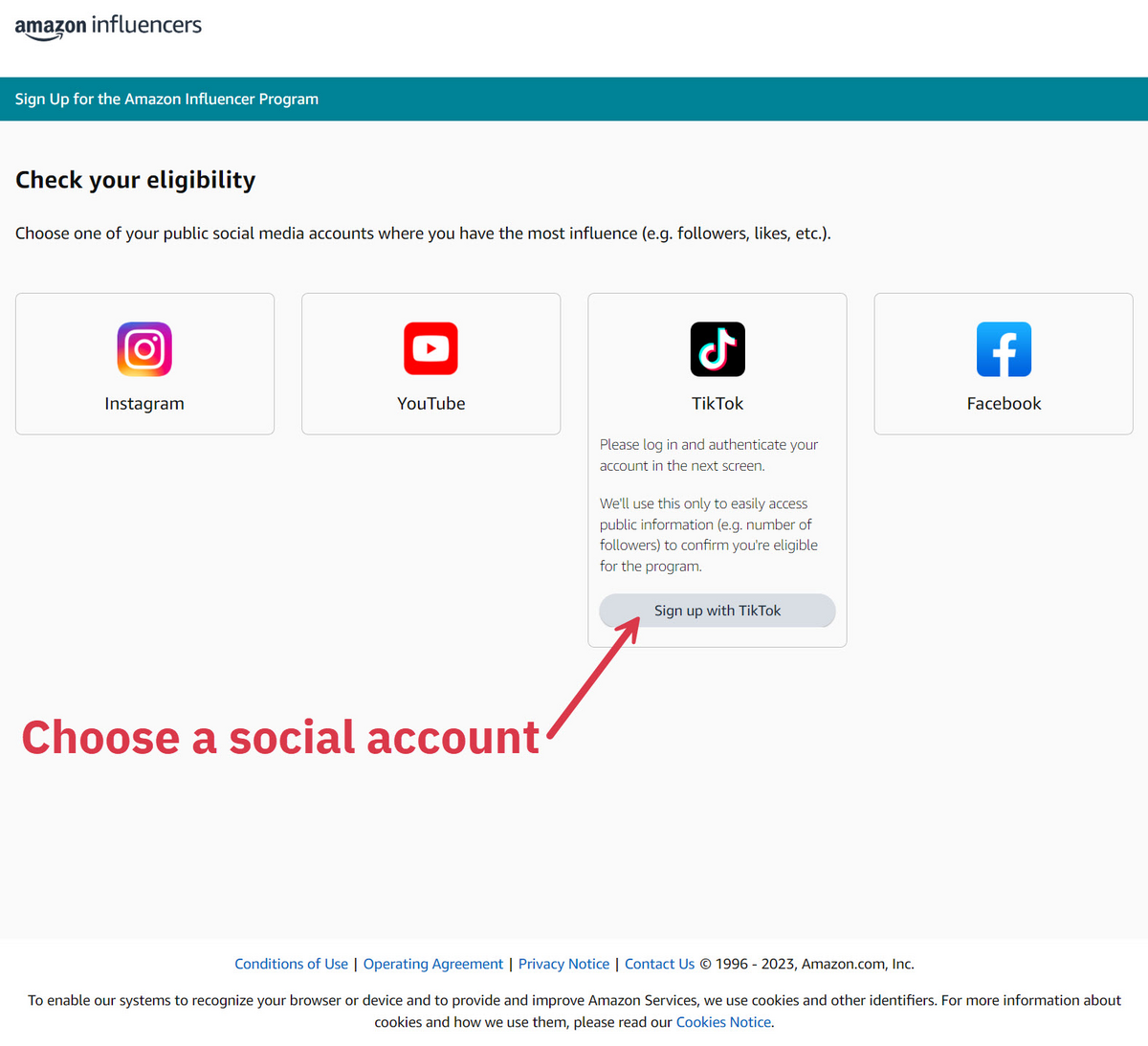 choose social account