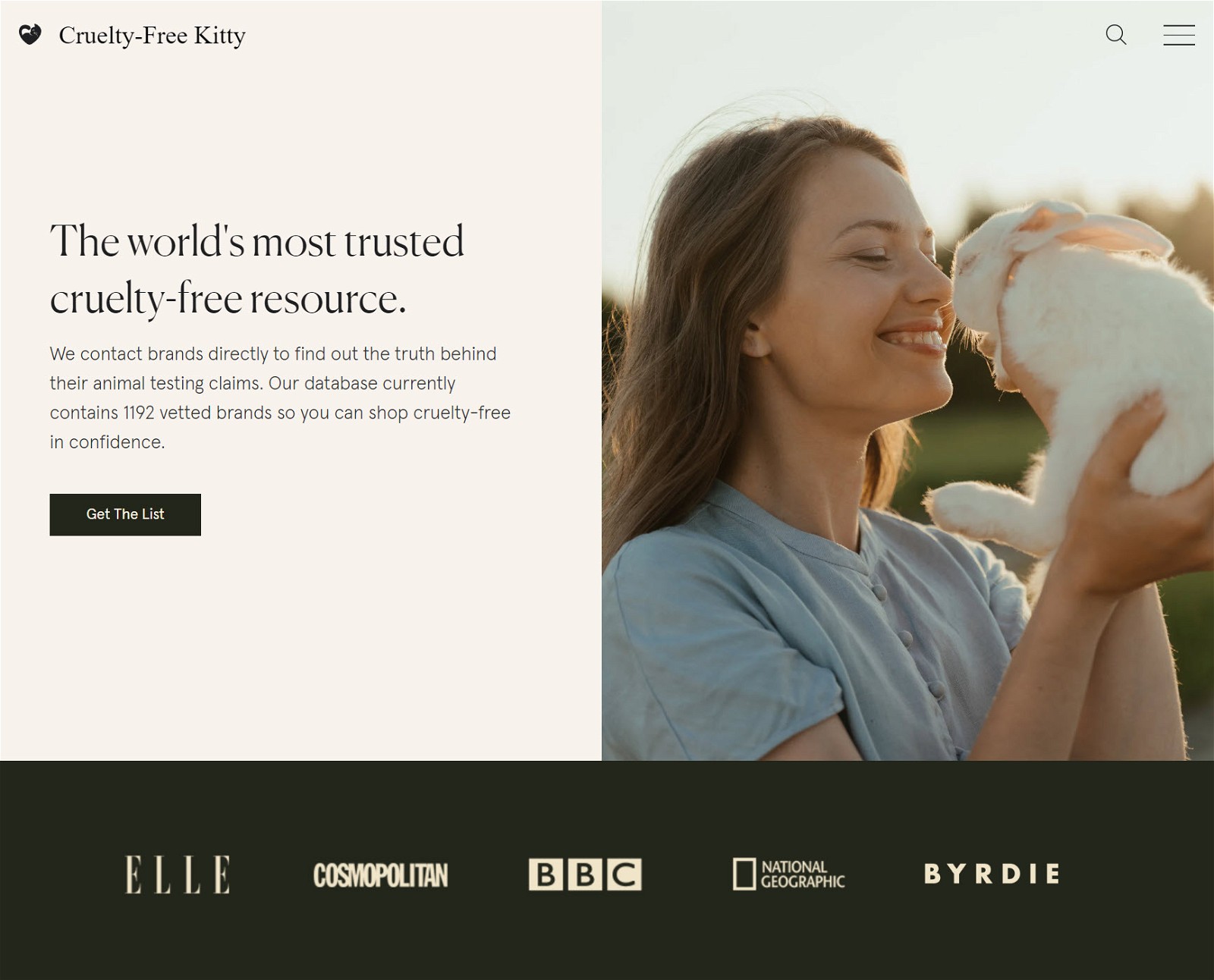 Cruelty-Free Kitty homepage
