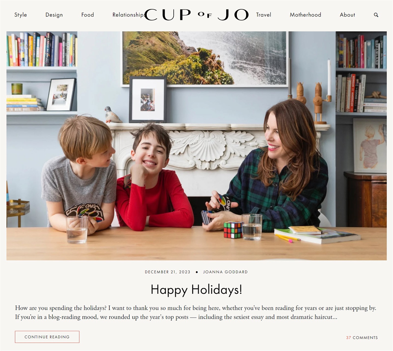 Cup of Jo homepage