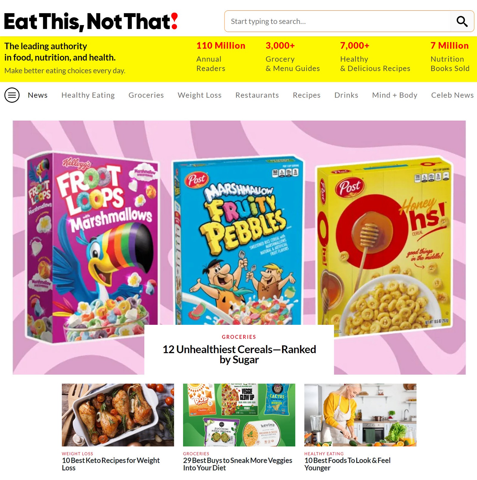 Eat This, Not That! homepage