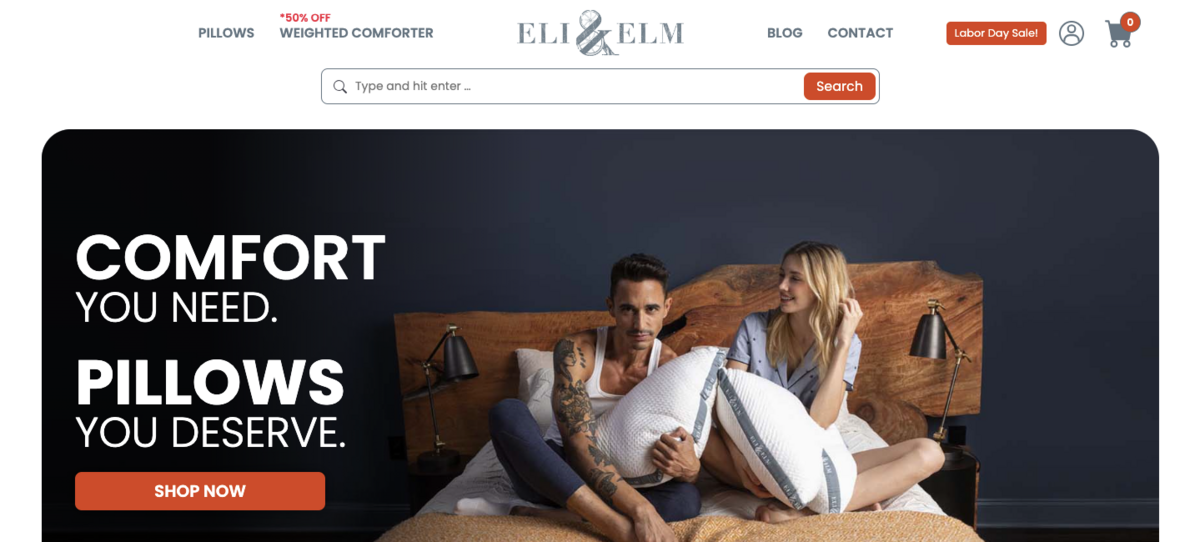 Eli & Elm homepage