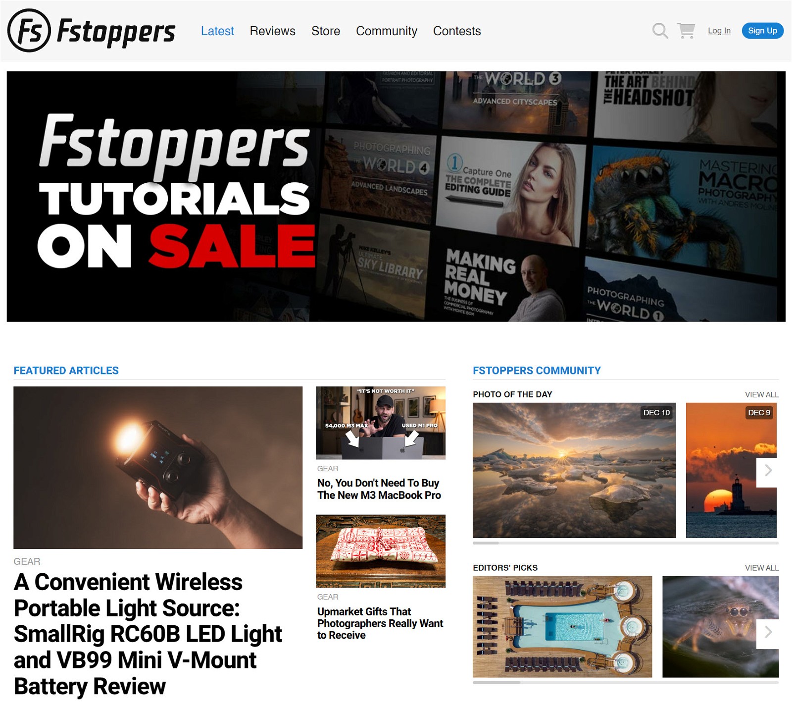 Fstopper homepage