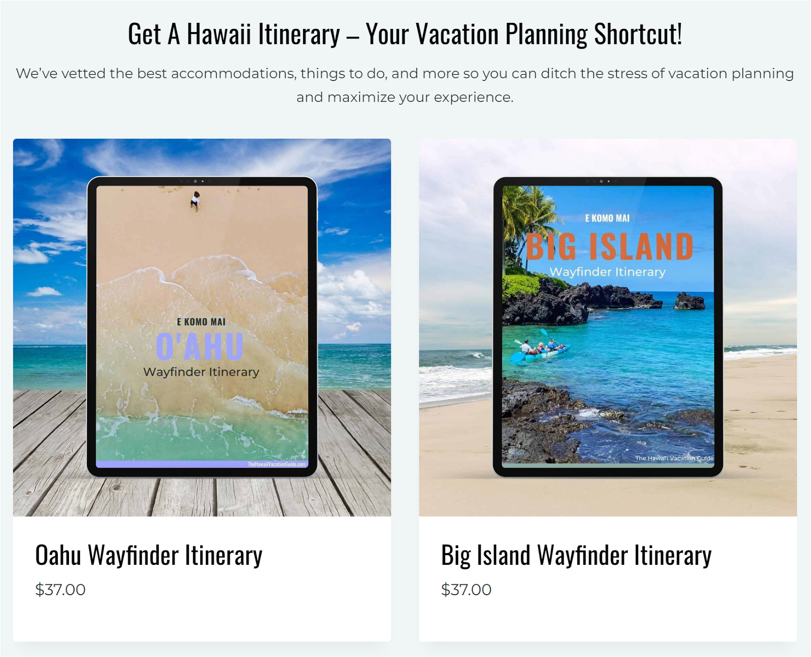 hawaii itinerary 