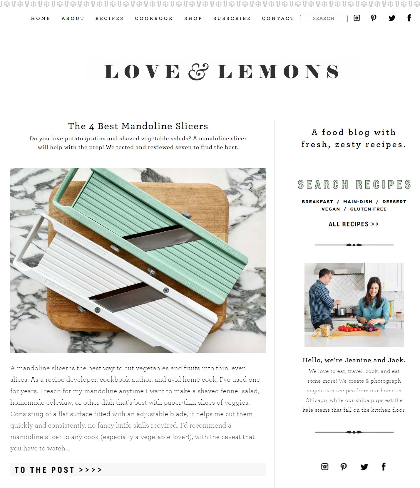 Love and Lemons Homepage