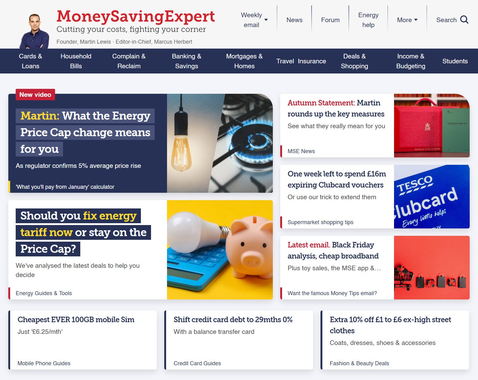 moneysavingexpert homepage