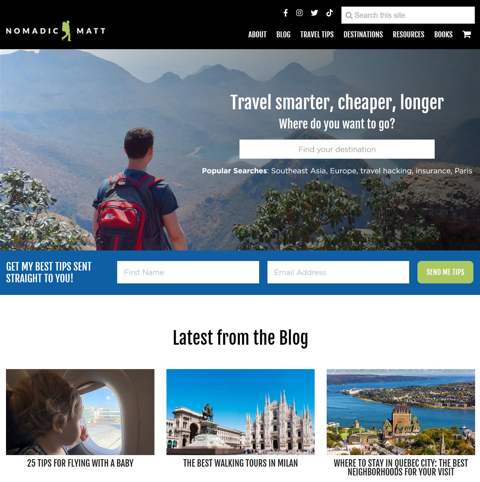 simple travel blog
