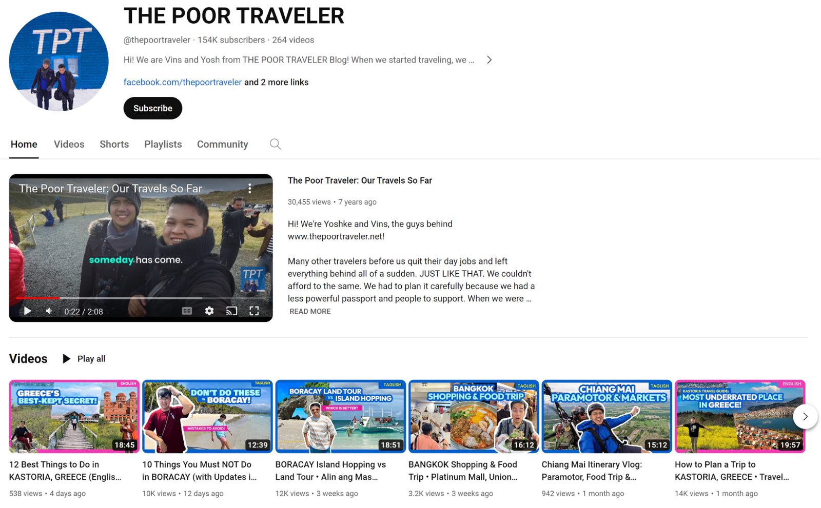 the poor traveler youtube channel