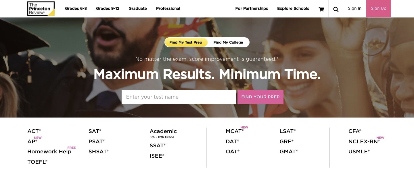 The Princeton Review Homepage