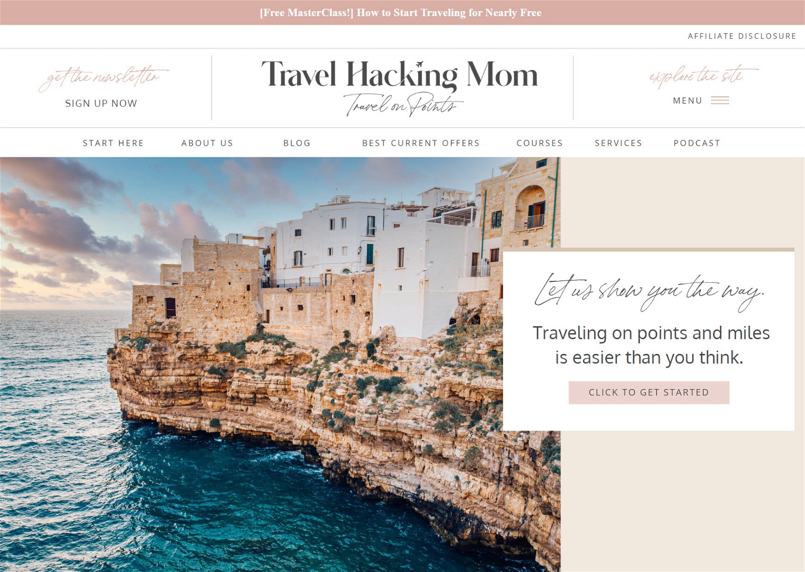 travel hacking mom homepage