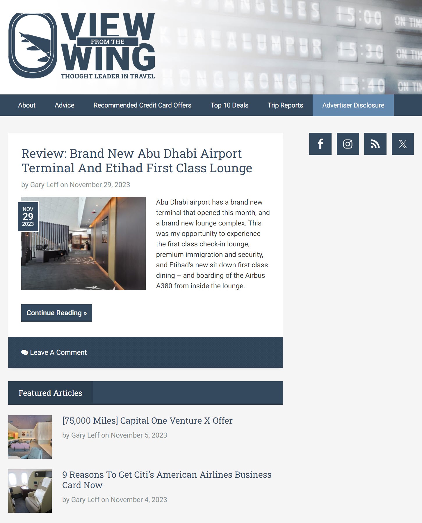 view from the wing homepage