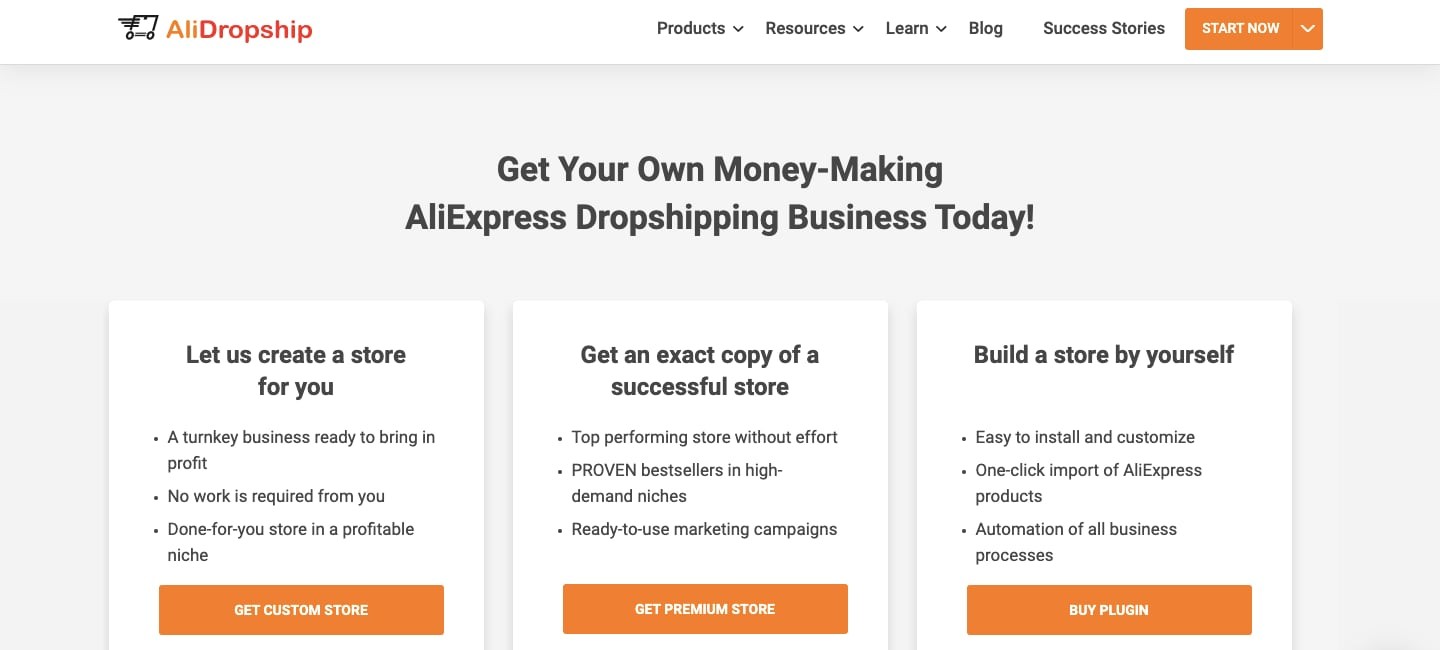 Alidropship Homepage