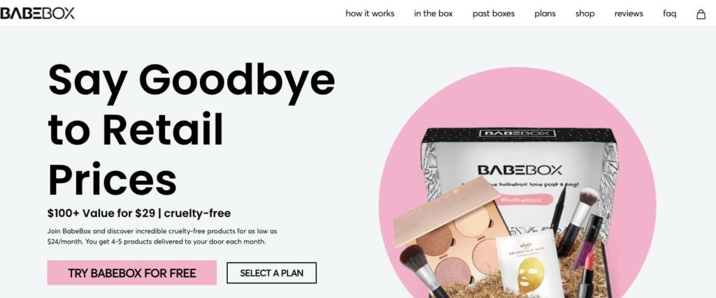 Babe Box Homepage