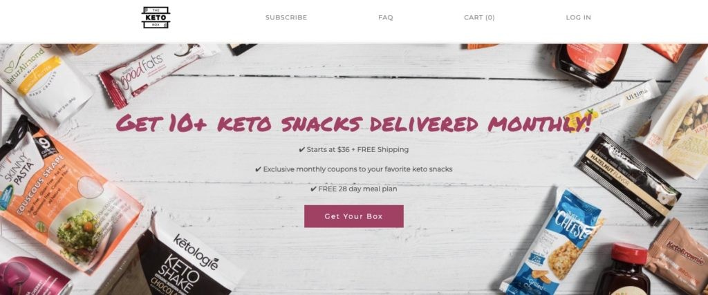 The Keto Box Homepage