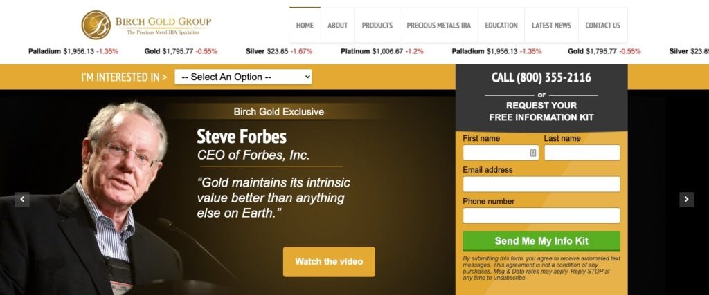 Birch Gold Group Homepage