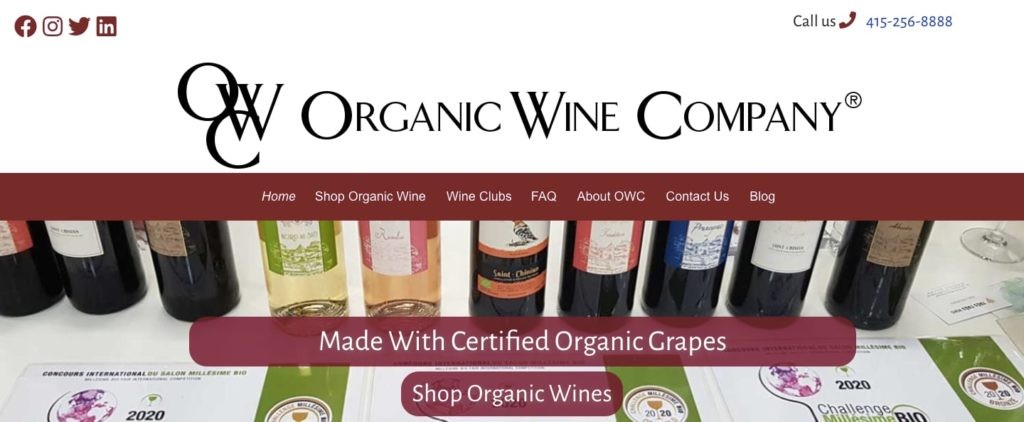 Organic Wine Company Homepage