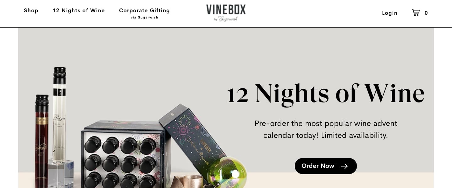 Vinebox Homepage