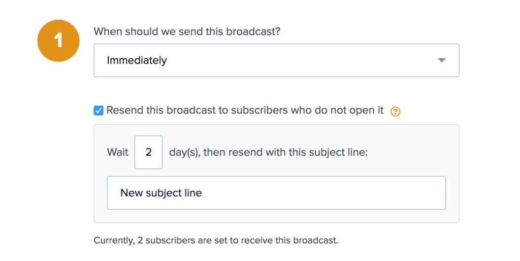 Drip Resend Broadcasts Option