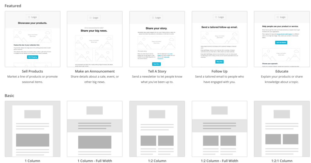 MailChimp Email Layouts