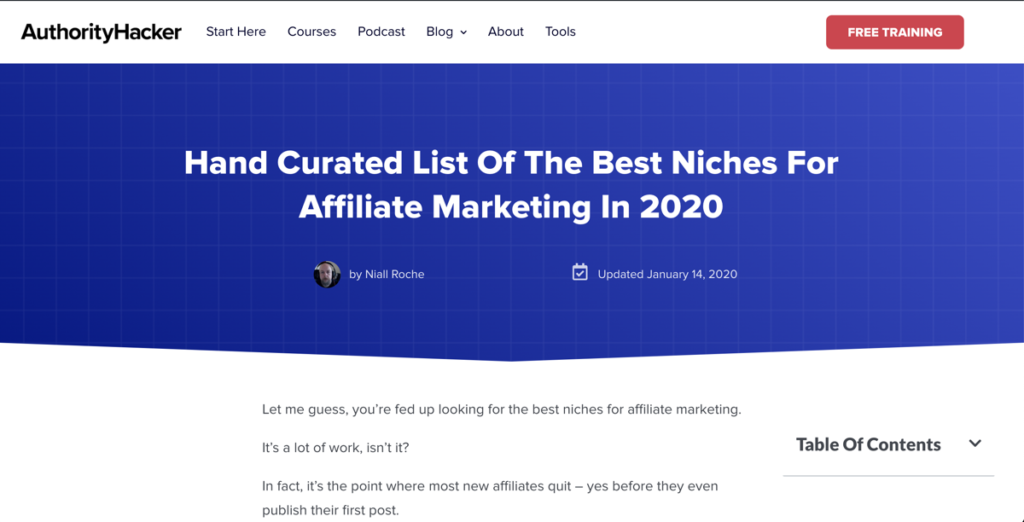 Post AH Best Niches For Affiliate Marketing