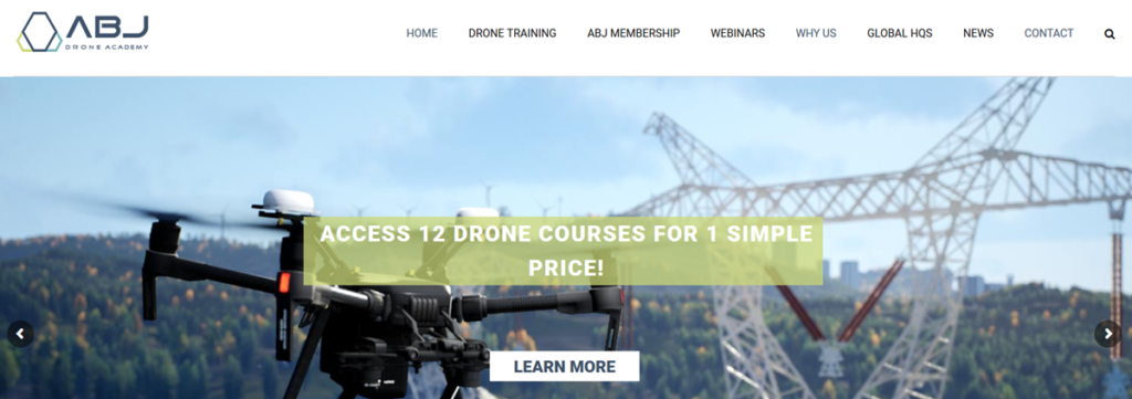 Abj Drone Academy Homepage Screenshot