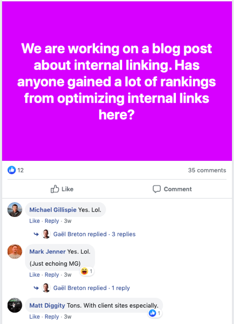 Ah Facebook Post Internal Linking